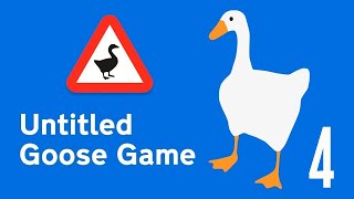 Прохождение Untitled Goose Game Серия 4 "Огнедышащий гусь, паб и колокольчик" (Финал)