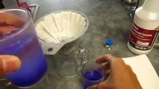Tetramminecopper(II) sulfate experiments.