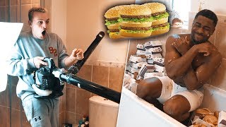 We Made A McDonalds GRANDE BIG MAC Launcher And I Destroyed My Friend With It..