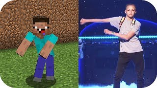 NOOB BAILA EN MOMENTOS PRO COMO BAILAR EL SWISH!? MINECRAFT TROLL