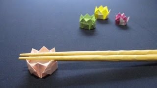 [How to ORIGAMI] Crown / 折り紙で作る箸置き~誕生日 王冠~