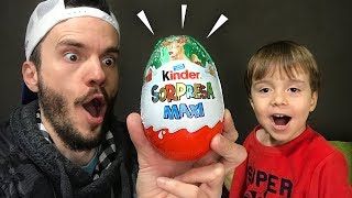 OVO KINDER SURPRESA GIGANTE!! Maxi Kinder Chocolate Surprise Egg Toys for Kids