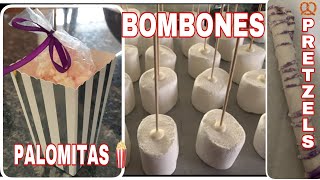 postres EnVivo?, Bombones , PretzelsTema colores en Morado ?