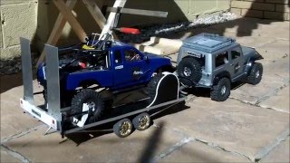 scx10 auto firing winch on a trailer