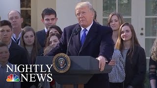 President Donald Trump Quiet As Dow Plunges | NBC Nightly News