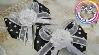 Школьные банты с розочкой/Arcos de escola com uma rosa