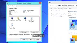 Windows - Masaüstü Simgeleri Ekleme (Bilgisararım, Geri Dönüşüm Kutusu)