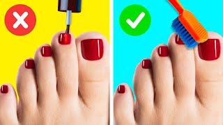 Cool Pedicure Transformation || Instagram Nail Design Trends and Hacks