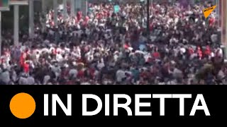 #Londra: persone arrivano allo stadio di Wembley per la partita di Euro 2020 Inghilterra-Danimarca