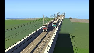 Minecraft: Real Train mod station! Станция/Вокзал для мода Real Train. Download map.