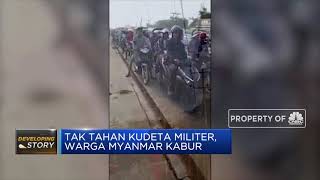 Gerah dengan Kudeta Militer, Warga Myanmar Kabur