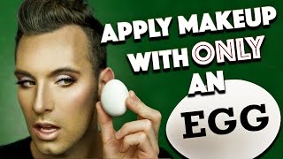 Applying Makeup With ONLY AN EGG! | PopLuxe