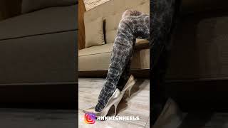 Ania- silver heels, feet and legs