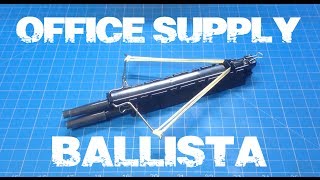 DIY Mini Crossbow Office Supply Ballista