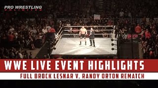 WWE Chicago Live Event - Brock Lesnar v. Randy Orton Rematch - Full Match