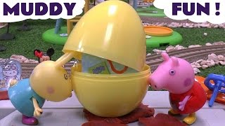 Peppa Pig Play Doh Kinder Surprise Eggs Thomas and Friends Muddy Fun Disney Minnie Mouse Pepa