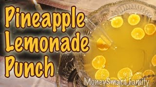 Making Refreshing Pineapple Lemonade Punch Recipe/ Non-alcoholic Fruit Punch Recipe/ Citrus Punch