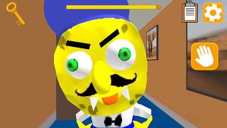 Hello Sponge Neighbor Escape 3D ~ LEVEL 1 #1 ~ Mobile Game
