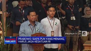 Prabowo: Siapa Pun Yang Menang, Harus Jaga Kesatuan RI