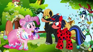 Вечеринка в Понивилле! Пинки Пай пригласила Леди Баг и Супер Кота | Lady Bug