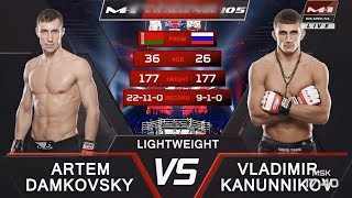 Артем Дамковский & Владимир Канунников | Полный бой | M-1 Challenge 105