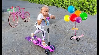 У Алисы НОВЫЙ САМОКАТ с музыкой для детей или Jet SCOOTER with music for children