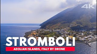 Stromboli Island, Volcano, Italia | Aerial 4K drone Cinematic, DJI Mavic Air footage