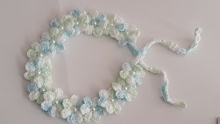 Diadema De Flores A Crochet  - Tutorial Tejido A Ganchillo