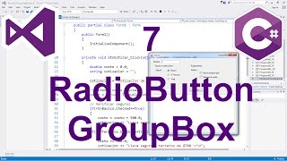 Tutorial Programación Windows Forms C# 7 --- RadioButton y GroupBox