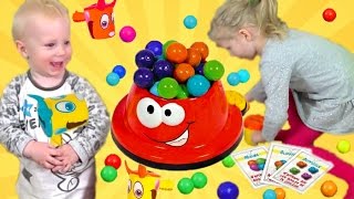 Веселая ЧЕЛЛЕНДЖ Игра БАРБОСИКИ детские развлечения от Миланы дети собирают шарики от Family Box