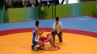 Deaflympic Wrestling: Gerco/roman- Nikoghosyan, ARM (blue) vs Irk, TUR for 74kg
