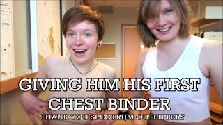 Giving my friend his first chest binder! + GIVEAWAY (XL & XXL)