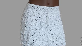 Белая ЮБКА Крючком - 2018 / White Skirt Hook / Weiß Rock-Haken