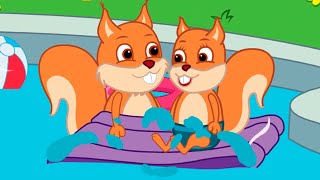 Famille d'Écureuil - Matelas Flottant Animé 2023 en Français