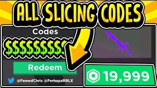 "⚔️ALL NEW SLICING SIMULATOR RELEASE UPDATE CODES 2019!!" ⚔️Slicing Simulator [NEW!] Update (Roblox)