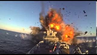 Norwegian military's ship killing missile blows up a frigate