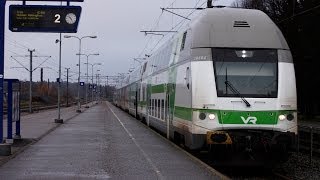 Edo-ohjausvaunullisia IC2-junia Kirkkonummella ja Mankissa 27.10.2013 [FullHD]