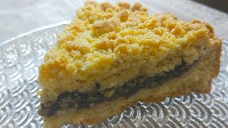 Песочный Пирог из СССР. Тертый пирог с шоколадной начинкой.