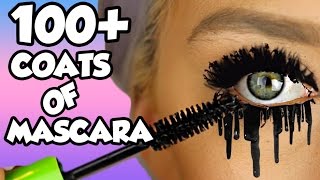 HOW MANY COATS ARE IN ONE MASCARA TUBE?! LETS FIND OUT! EP1 *NEW SERIES* 100+ coats!