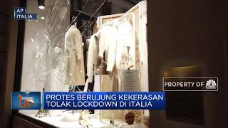 Protes Berujung Kekerasan Tolak Lockdown Di Italia