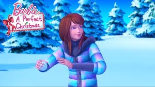 Сестры играют в снежки! Барби: новогодний мультик.