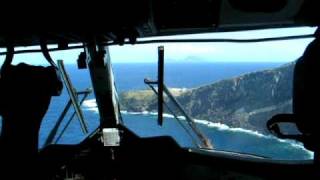 landing on Saba
