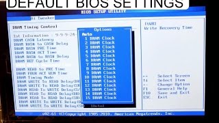 DEFAULT BIOS SETTINGS ASUS P7H55-M MOTHERBOARD