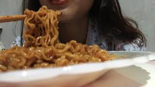 ASMR Eating Samyang Nuclear 2x Spicy mix with Indomie Goreng Noodle BURN!! ?