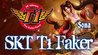 SKT T1 Faker SONA vs LeBlanc Mid Lane - League of Legends Ranked Korean
