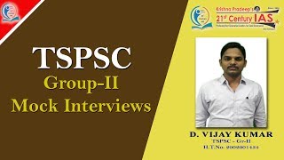 TSPSC Group II Mock Interview - D. Vijay Kumar 2002001434