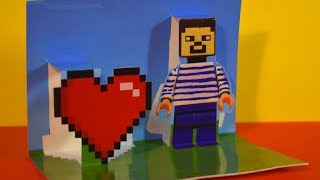 3D ОБЪЕМНАЯ ВАЛЕНТИНКА НУБА! Как сделать открытку трансформер! Сердце на 14 февраля. День валентина!
