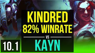 KINDRED vs KAYN (JUNGLE) | 82% winrate, Triple Kill, KDA 13/4/14 | NA Diamond | v10.1