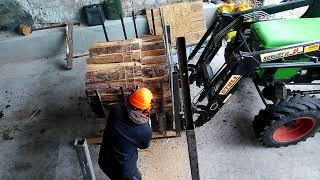 Stihl MS 650 First Run Eigenbau Bündelgerät Sägekorb Bündelsäge ähnlich HAF Fliegl Growi Teil 1