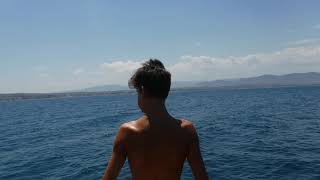 Греция. Лутраки- Greece. Loutraki. Hotel PAPPAS -1.  Morning - Envirenment, Beach and Sea